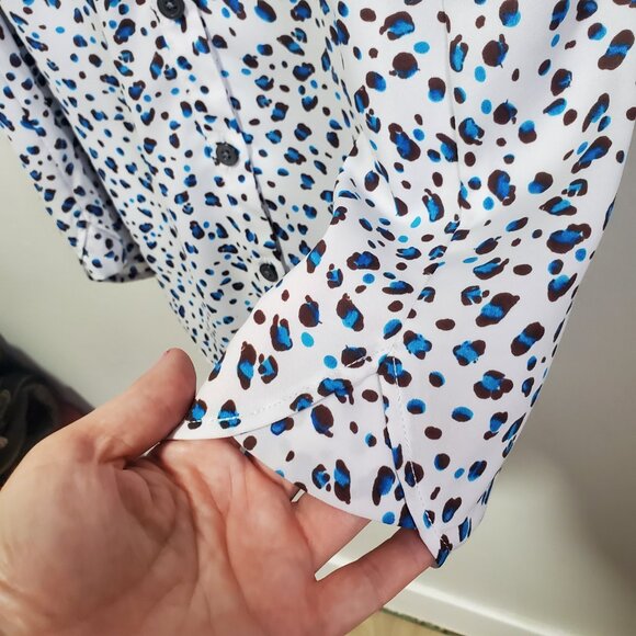 CABI Camilla Sleeveless Button Up Dress Sleeveless Leopard Print Women's Medium - Picture 7 of 14